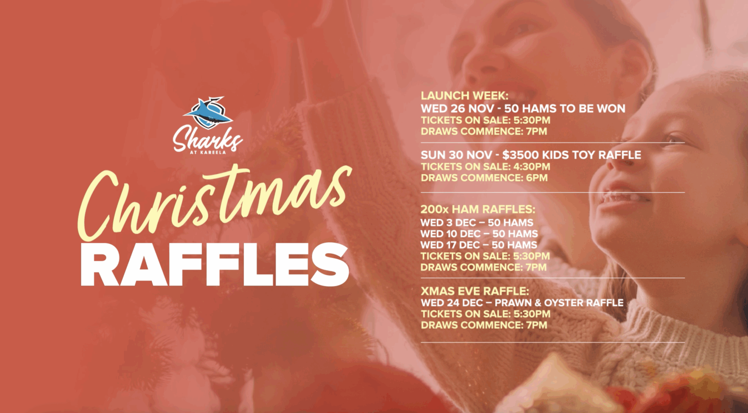 Christmas Raffles at Sharks at Kareela