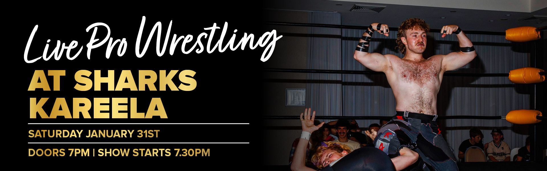 Live Pro Wrestling at Sharks at Kareela
